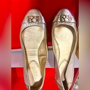 Coach Gold flats 12